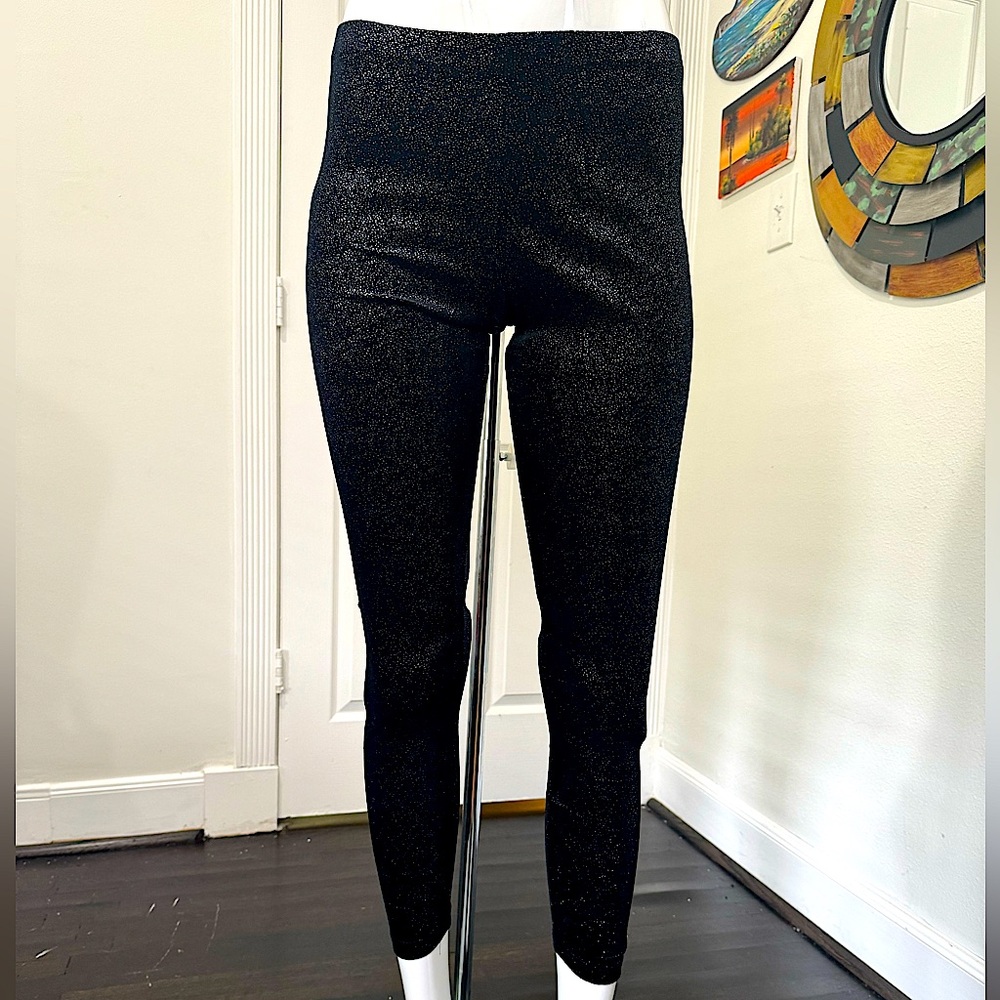 JACK by BB DAKOTA Sparkle Velvet Black leggings, size extra small
